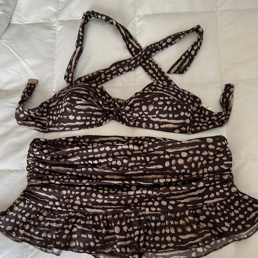 Leilani bandeau Bikini skirt Set